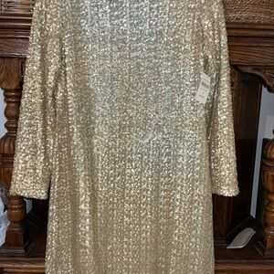 Coldwater Creek Gold Sequin sheath Dress